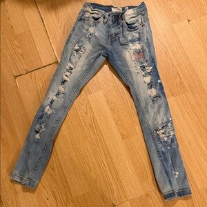 Kids Distressed Light Blue Jeans